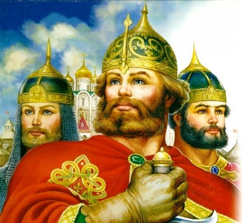 А и сильные, и могучие богатыри на славной Руси!